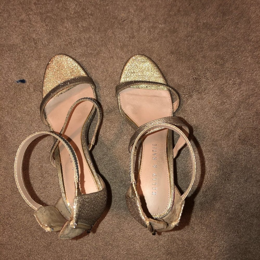 Kelly & Katie Gold Heels